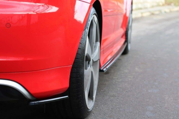 MAXTON DESIGN - Bočné difúzory zadného náraznika Audi RS3 8P , Čierny lesk