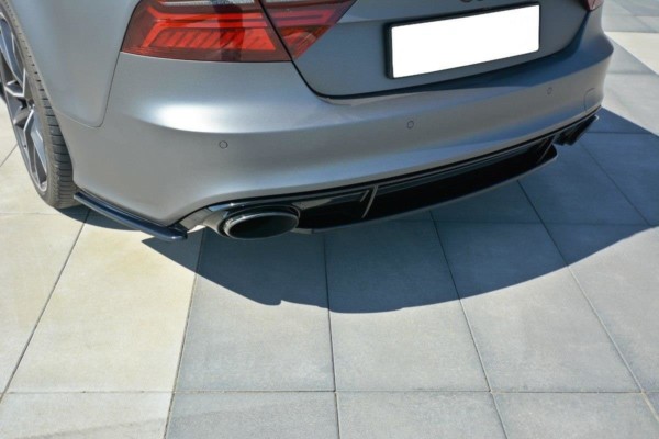MAXTON DESIGN - Bočné difúzory zadného náraznika Audi RS7 Facelift , Čierny lesk – Obrázok 4