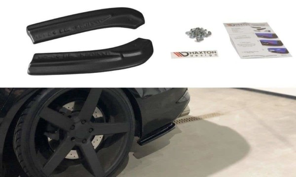 MAXTON DESIGN - Bočné difúzory zadného náraznika Audi S4 B8 FL , Čierny lesk