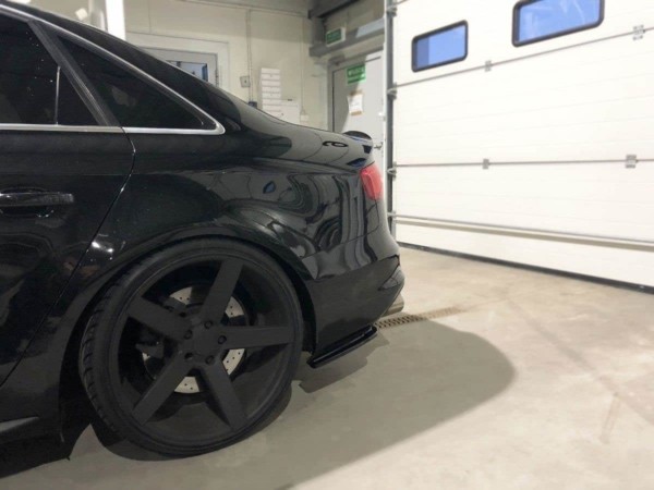 MAXTON DESIGN - Bočné difúzory zadného náraznika Audi S4 B8 FL , Čierny lesk – Obrázok 2
