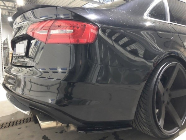 MAXTON DESIGN - Bočné difúzory zadného náraznika Audi S4 B8 FL , Čierny lesk – Obrázok 4