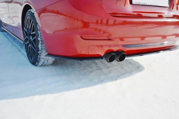 MAXTON DESIGN - Bočné difúzory zadného náraznika vhodné pre BMW 3 F30 , Čierny lesk – Obrázok 2