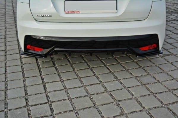 MAXTON DESIGN - Bočné difúzory zadného náraznika Honda Civic Mk9 Facelift , Čierny lesk – Obrázok 4