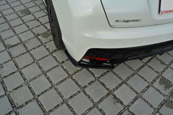 MAXTON DESIGN - Bočné difúzory zadného náraznika Honda Civic Mk9 Facelift , Čierny lesk – Obrázok 5