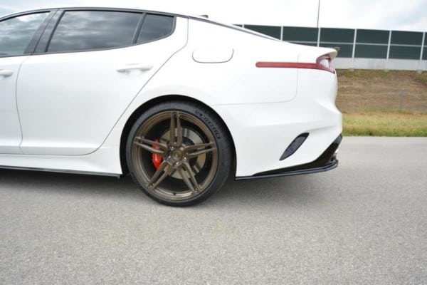 MAXTON DESIGN - Bočné difúzory zadného náraznika KIA STINGER GT , Čierny lesk – Obrázok 2