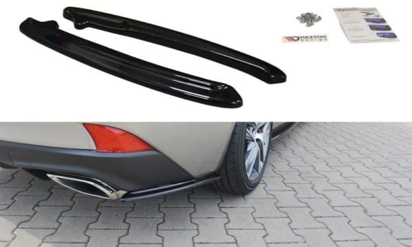 MAXTON DESIGN - Bočné difúzory zadného náraznika Lexus IS Mk3 Facelift T , Čierny lesk