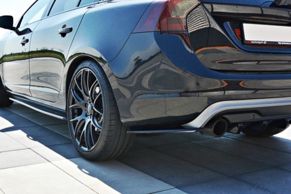 MAXTON DESIGN - Bočné difúzory zadného náraznika Volvo V60 Polestar Facelift , 
Čierny lesk – Obrázok 4