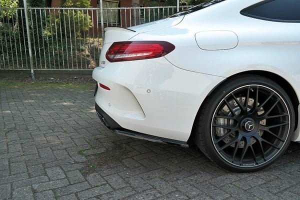 MAXTON DESIGN - Bočné difúzory zadného náraznika Mercedes C-class C205 63AMG Coupe , Čierny lesk – Obrázok 2