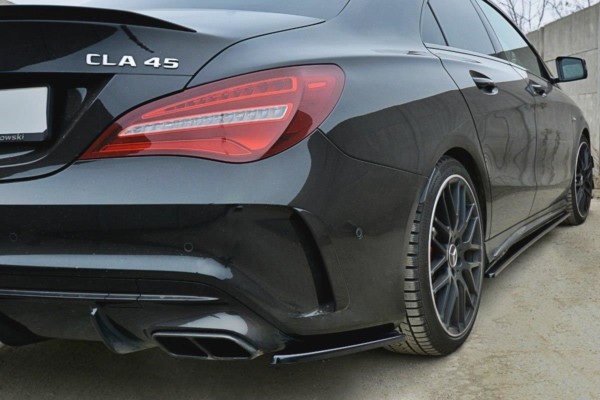 MAXTON DESIGN - Bočné difúzory zadného náraznika Mercedes CLA A45 AMG C117 Facelift , Čierny lesk – Obrázok 2