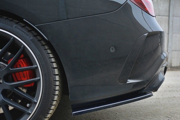 MAXTON DESIGN - Bočné difúzory zadného náraznika Mercedes CLA A45 AMG C117 Facelift , Čierny lesk – Obrázok 3