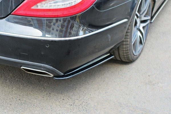 MAXTON DESIGN - Bočné difúzory zadného náraznika Mercedes CLS C218 , Čierny lesk – Obrázok 2