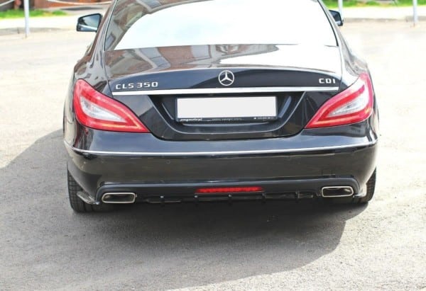 MAXTON DESIGN - Bočné difúzory zadného náraznika Mercedes CLS C218 , Čierny lesk – Obrázok 3