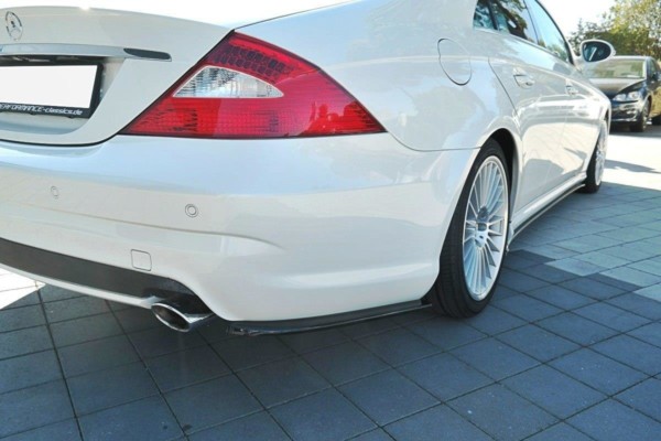 MAXTON DESIGN - Bočné difúzory zadného náraznika Mercedes CLS C219 55AMG , Čierny lesk – Obrázok 2