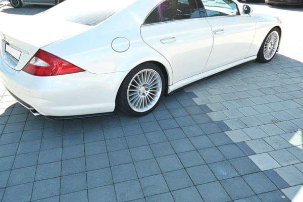 MAXTON DESIGN - Bočné difúzory zadného náraznika Mercedes CLS C219 55AMG , Čierny lesk – Obrázok 3