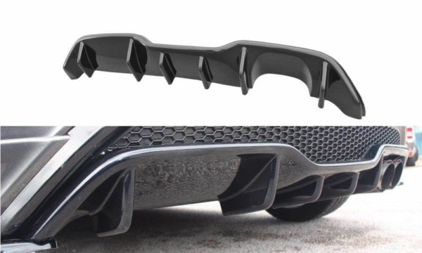 MAXTON DESIGN - Difúzor zadného náraznika  Ford Fiesta ST Mk7 FL , Čierny lesk