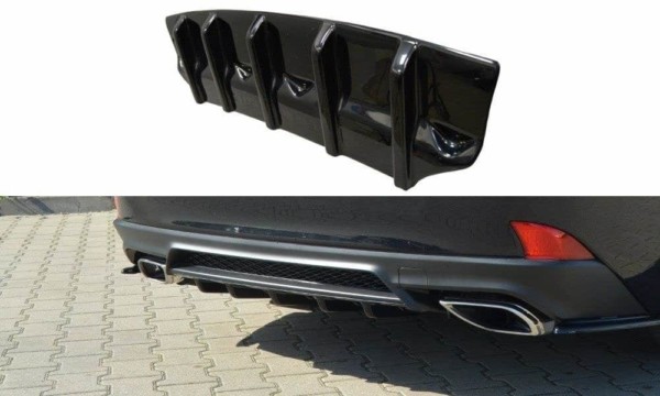 MAXTON DESIGN - Difúzor zadného náraznika  Lexus IS Mk3 Facelift T , Čierny lesk