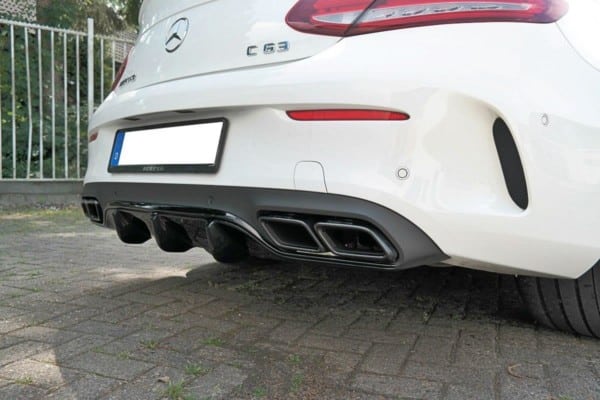 MAXTON DESIGN - Difúzor zadného náraznika  Mercedes C-class C205 63AMG Coupe , Čierny lesk – Obrázok 3