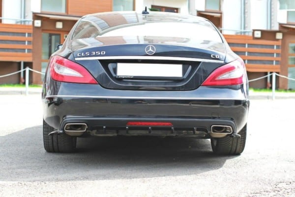 MAXTON DESIGN - Difúzor zadného náraznika  Mercedes CLS C218 , Čierny lesk – Obrázok 2
