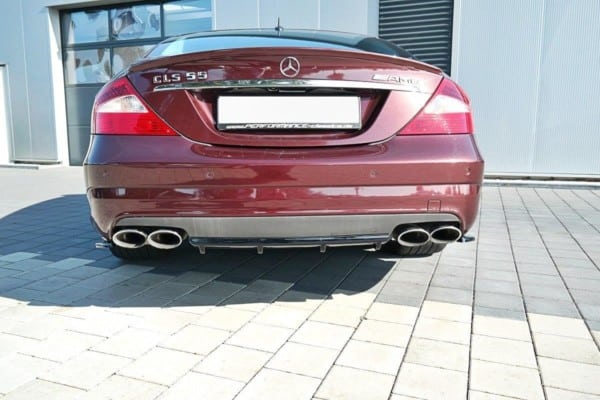 MAXTON DESIGN - Difúzor zadného náraznika  Mercedes CLS C219 55AMG , Čierny lesk – Obrázok 2
