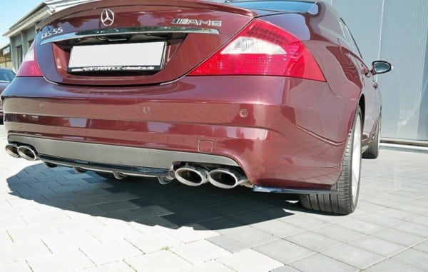 MAXTON DESIGN - Difúzor zadného náraznika  Mercedes CLS C219 55AMG , Čierny lesk – Obrázok 4