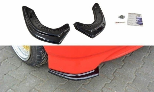 MAXTON DESIGN - Bočné difúzory zadného náraznika HONDA JAZZ MK1 , Čierny lesk
