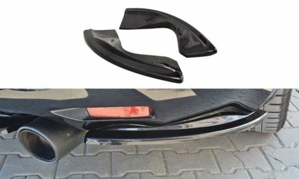 MAXTON DESIGN - Bočné difúzory zadného náraznika INFINITI QX70 , Čierny lesk