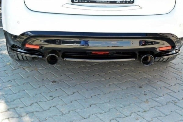 MAXTON DESIGN - Bočné difúzory zadného náraznika INFINITI QX70 , Čierny lesk – Obrázok 3