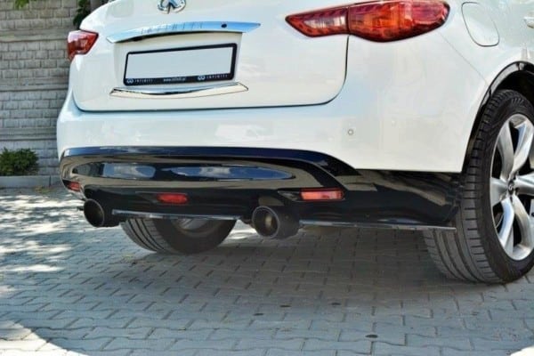 MAXTON DESIGN - Bočné difúzory zadného náraznika INFINITI QX70 , Čierny lesk – Obrázok 4
