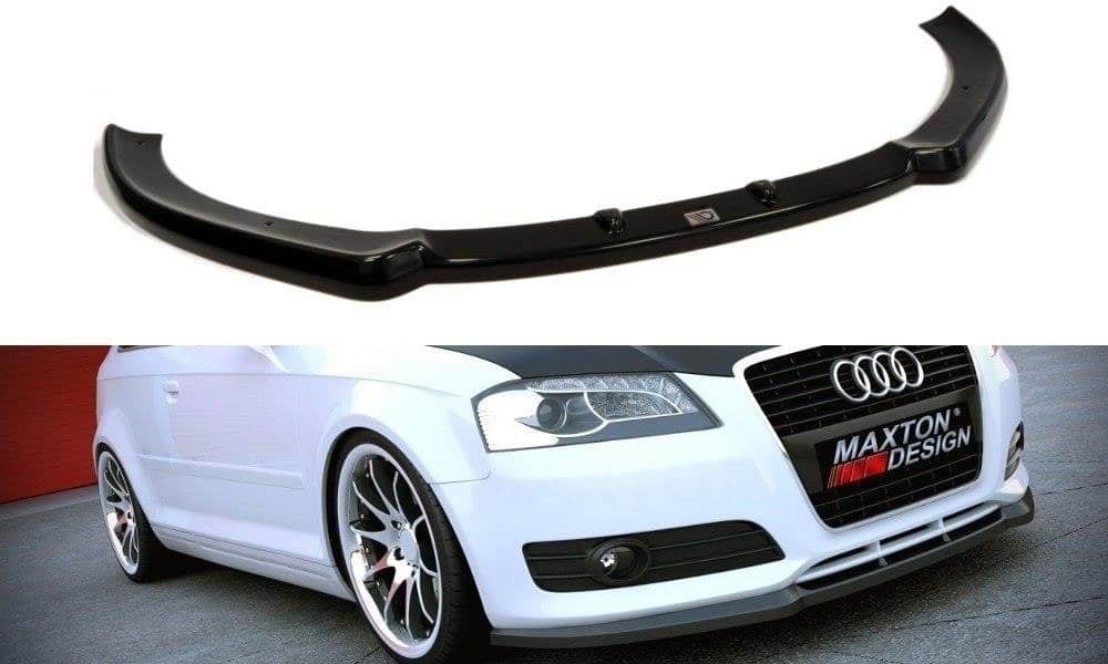 MAXTON DESIGN - Spoiler pod Predný náraznik AUDI A3 8P (FACELIFT MODEL) , Čierny lesk
628
