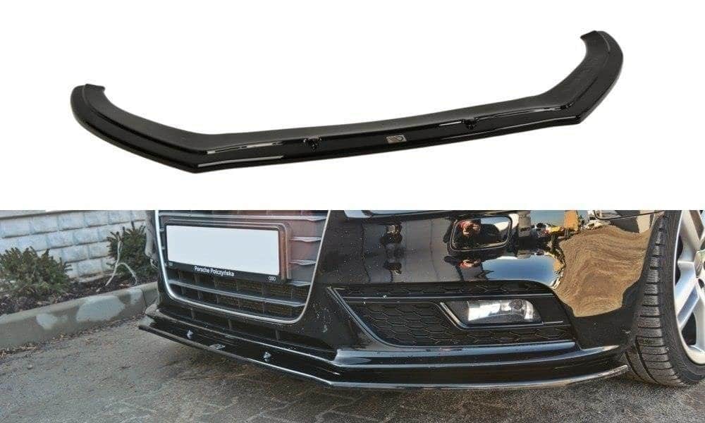 MAXTON DESIGN - Spoiler pod Predný náraznik V.1 Audi A4 B8 FL , Čierny lesk