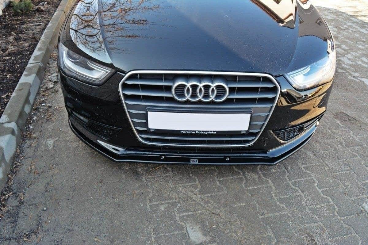 MAXTON DESIGN - Spoiler pod Predný náraznik V.1 Audi A4 B8 FL , Čierny lesk – Obrázok 2