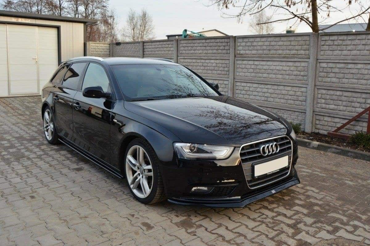 MAXTON DESIGN - Spoiler pod Predný náraznik V.2 Audi A4 B8 FL , Čierny lesk – Obrázok 5