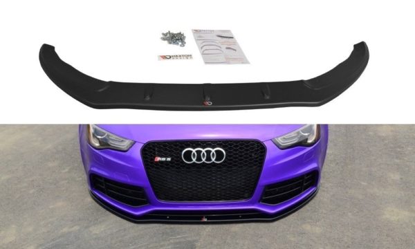 MAXTON DESIGN - Spoiler pod Predný náraznik   AUDI RS5 FACELIFT MODEL (2011-) , Čierny lesk
