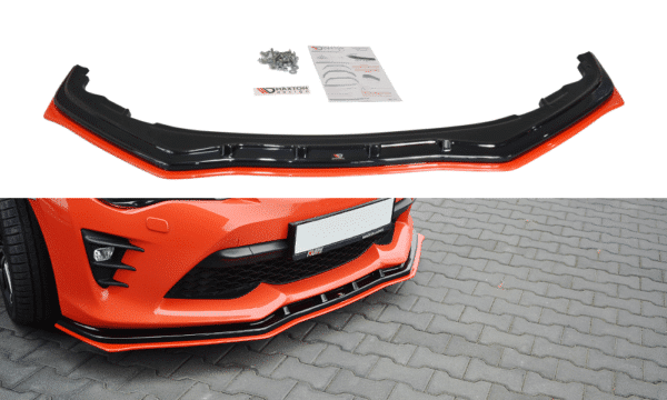 MAXTON DESIGN - Spoiler pod Predný náraznik   V.4 TOYOTA GT86 FACELIFT , Textured + Red