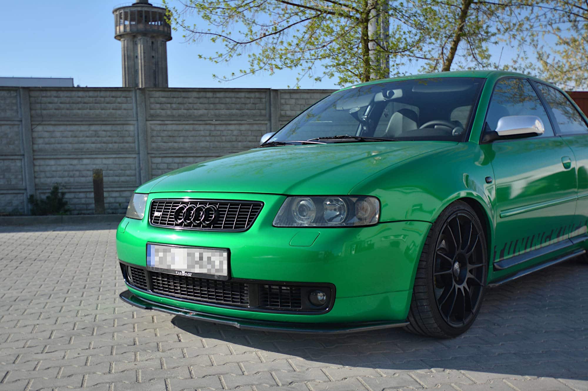 MAXTON DESIGN - Spoiler pod Predný náraznik AUDI S3 8L , Čierny lesk – Obrázok 4