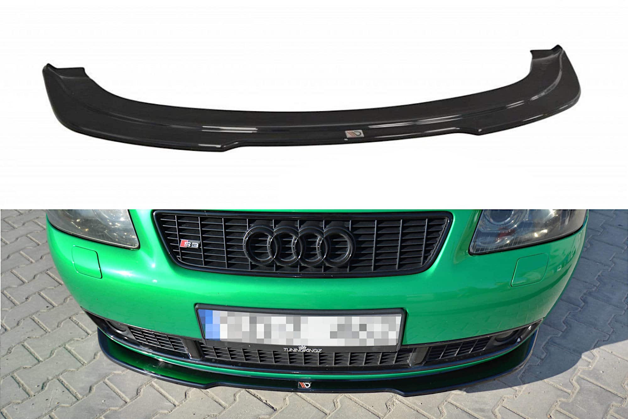 MAXTON DESIGN - Spoiler pod Predný náraznik AUDI S3 8L , Čierny lesk