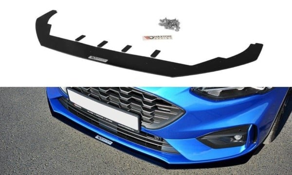 MAXTON DESIGN - Racing Spoiler pod Predný náraznik   Ford Focus ST / ST-Line Mk4 , Čierny lesk