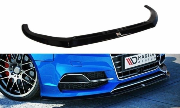MAXTON DESIGN - Spoiler pod Predný náraznik   Audi S3 / A3 S-Line 8V Sedan / Cabrio , Čierny lesk