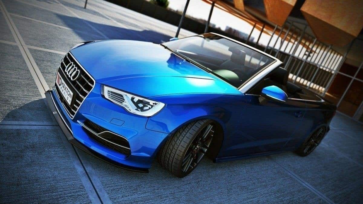 MAXTON DESIGN - Spoiler pod Predný náraznik Audi S3 / A3 S-Line 8V Sedan / Cabrio , Čierny lesk – Obrázok 2