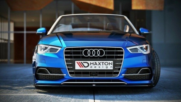 MAXTON DESIGN - Spoiler pod Predný náraznik Audi S3 / A3 S-Line 8V Sedan / Cabrio , Čierny lesk – Obrázok 3
