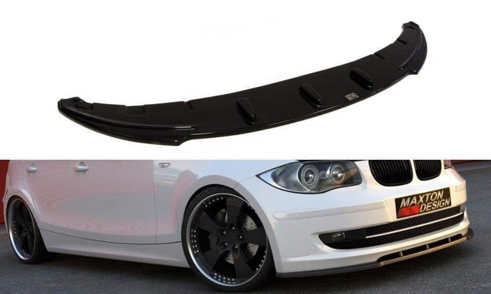 MAXTON DESIGN - Spoiler pod Predný náraznik vhodné pre BMW 1 E81 / E87 (STANDARD FACELIFT MODEL) , Čierny lesk