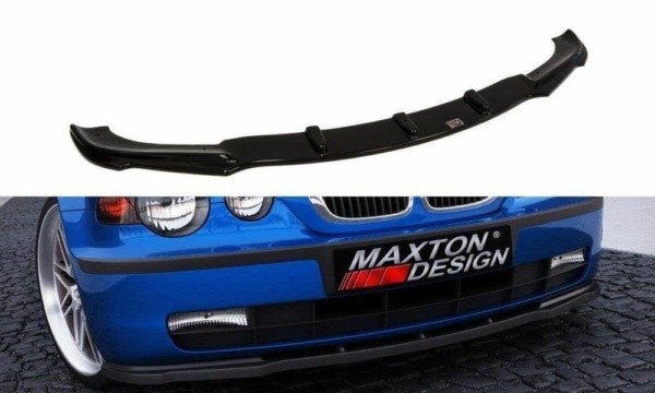 MAXTON DESIGN - Spoiler pod Predný náraznik   vhodné pre BMW 3 E46 COMPACT , Čierny lesk