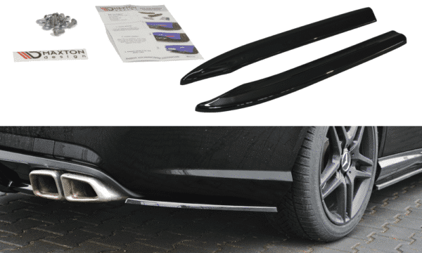 MAXTON DESIGN - Bočné difúzory zadného náraznika MERCEDES-BENZ E63 AMG W212 , Čierny lesk