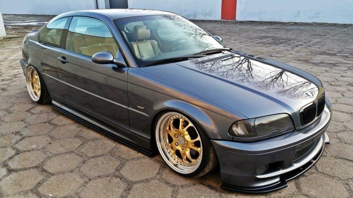 MAXTON DESIGN - Spoiler pod Predný náraznik for vhodné pre BMW 3 E46 MPACK COUPE , Čierny lesk – Obrázok 3