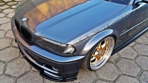 MAXTON DESIGN - Spoiler pod Predný náraznik for vhodné pre BMW 3 E46 MPACK COUPE , Čierny lesk – Obrázok 4