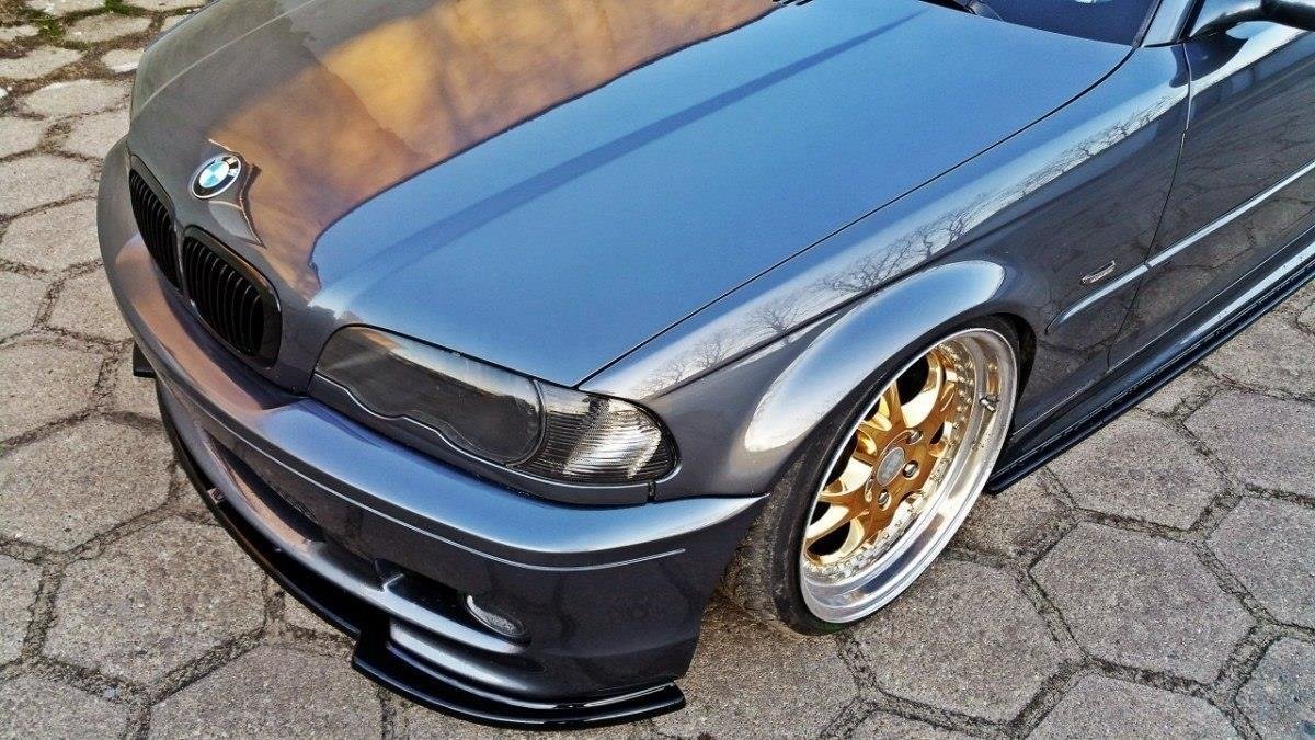 MAXTON DESIGN - Spoiler pod Predný náraznik for vhodné pre BMW 3 E46 MPACK COUPE , Čierny lesk – Obrázok 4