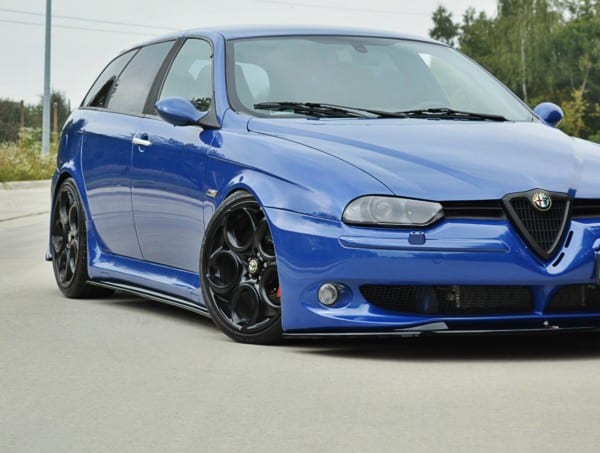 MAXTON DESIGN - Lišty pod prahy ALFA ROMEO 156 GTA , Čierny lesk – Obrázok 4