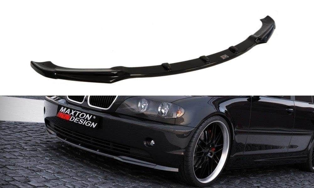MAXTON DESIGN - Spoiler pod Predný náraznik vhodné pre BMW 3 E46 SALOON FACELIFT MODEL , Čierny lesk