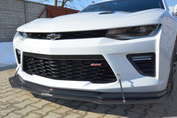 MAXTON DESIGN - HYBRID Spoiler pod Predný náraznik   CHEVROLET CAMARO 6TH-GEN. PHASE-I 2SS COUPE , ABS+Čierny lesk