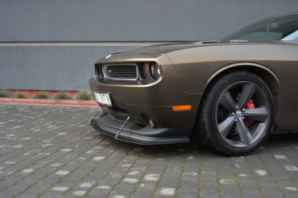 MAXTON DESIGN - HYBRID Spoiler pod Predný náraznik   V.1 DODGE CHALLENGER MK3. PHASE-I SRT8 COUPE , ABS+Čierny lesk – Obrázok 3